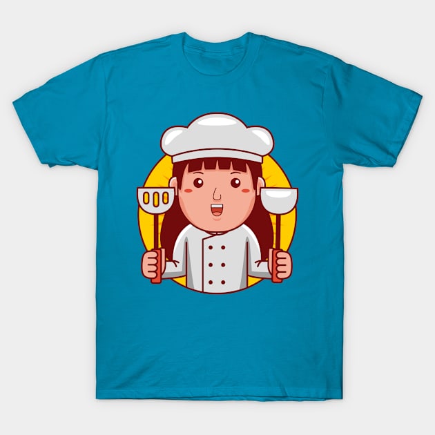 Chef Woman T-Shirt by MEDZ